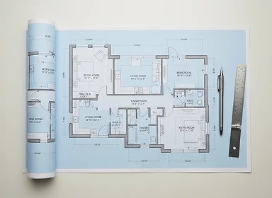 Printed property floor plan