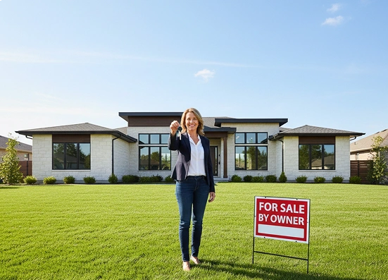 Agent presenting a property